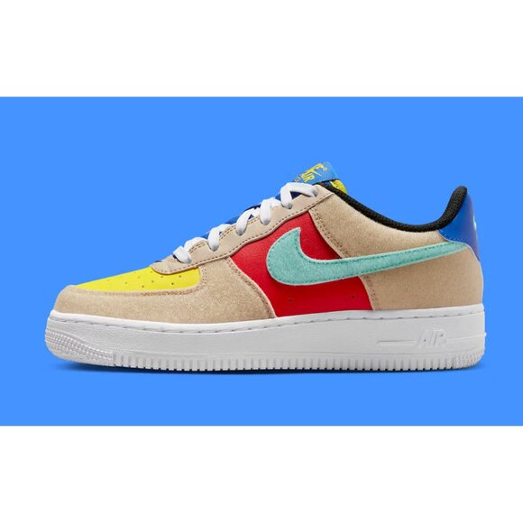 New! Size: 3 Kid |Nike Air Force 1 Low Multi-Color Velcro| DZ2807-100 RARE SIZE - Picture 6 of 16